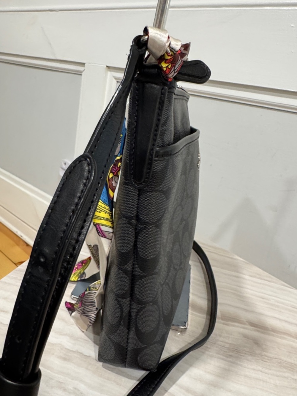 Coach Black File Signature Crossbody Bag - Picture 7 of 17